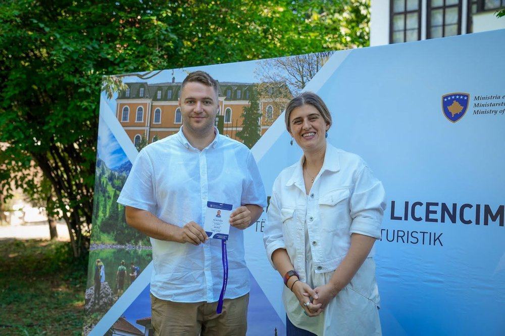 Muhamed Çejku at the official tour guide licensing ceremony