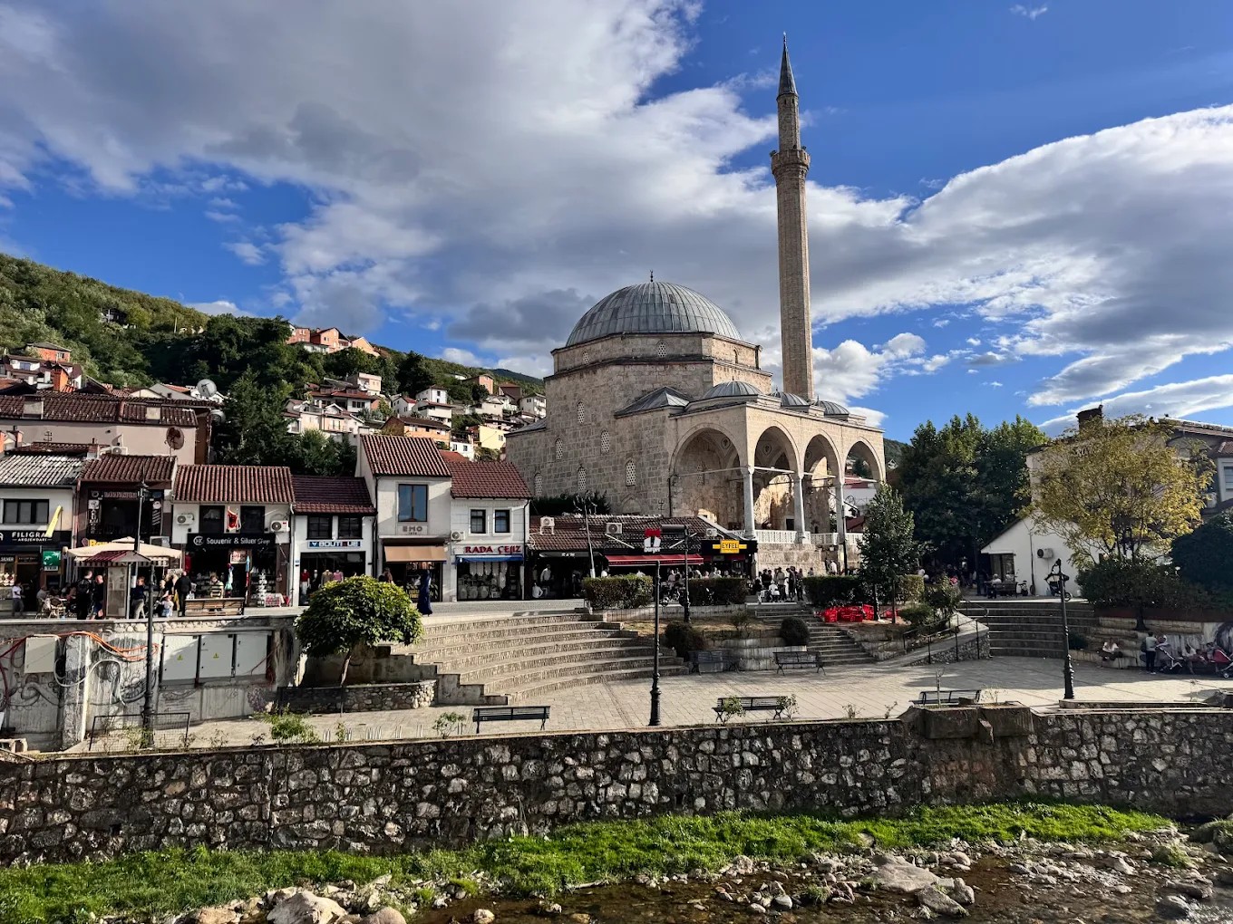 Sinan Pasha Mosque and Arasta Bridge in Prizren